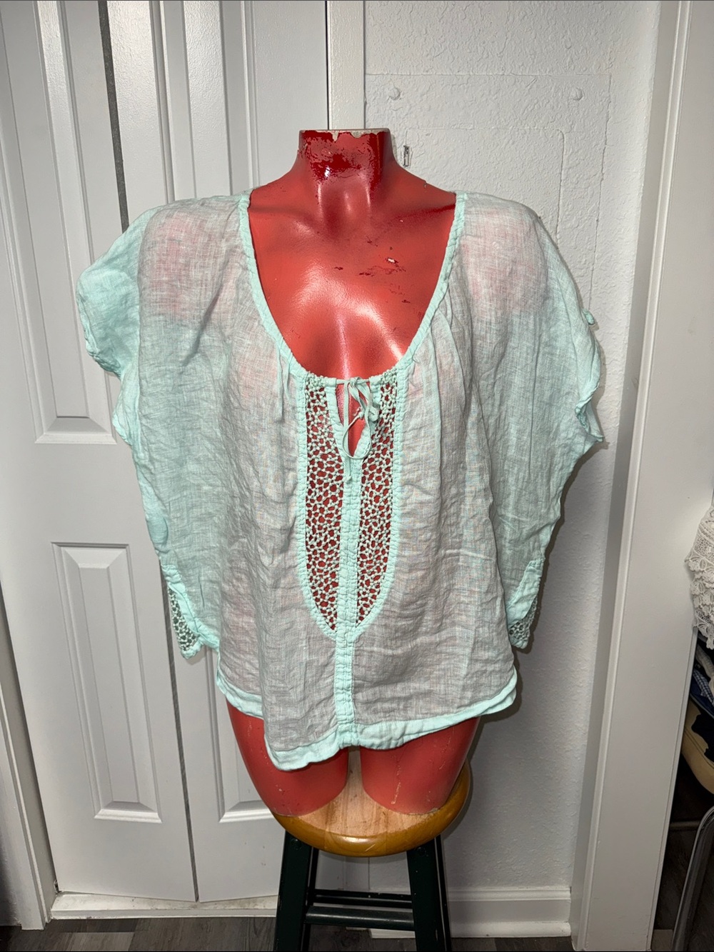 Sunday St. Tropez linen top shirt blouse